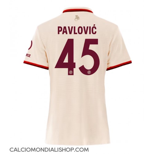 Maglie da calcio Bayern Munich Aleksandar Pavlovic #45 Terza Maglia Femminile 2024-25 Manica Corta